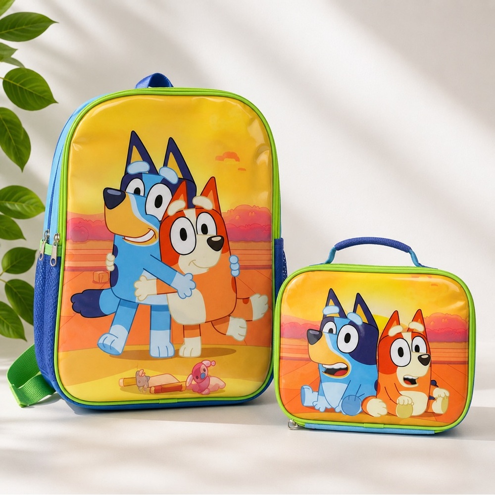 🆕 BLUEY + BINGO 2 Piece Backpack Set, Pre-school Girls & Boys 16" Travel Bag